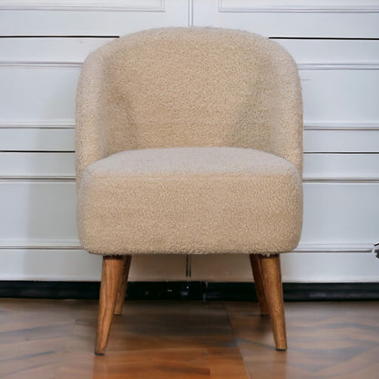 Cream Boucle Tub Chair